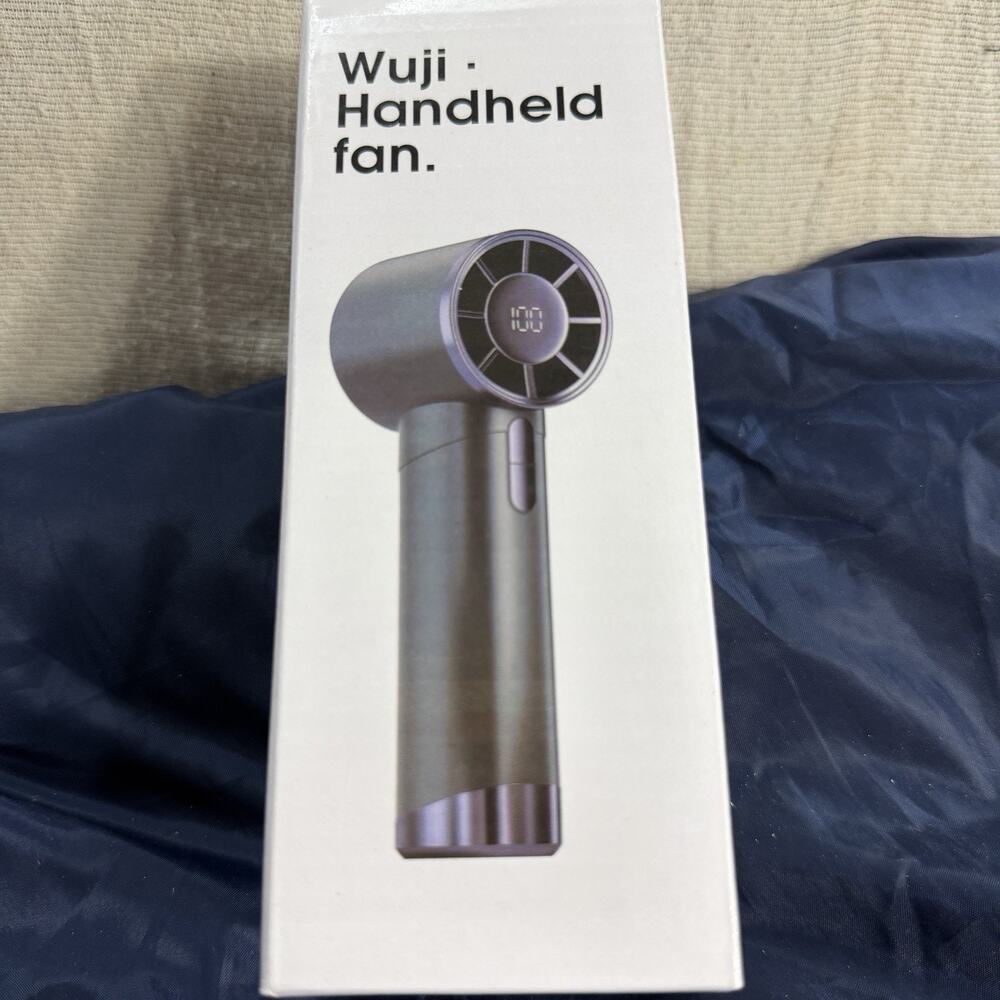 Wuji Corp Black And Purple Handheld Chargeable Fan W/ USB Cable Travel And Work